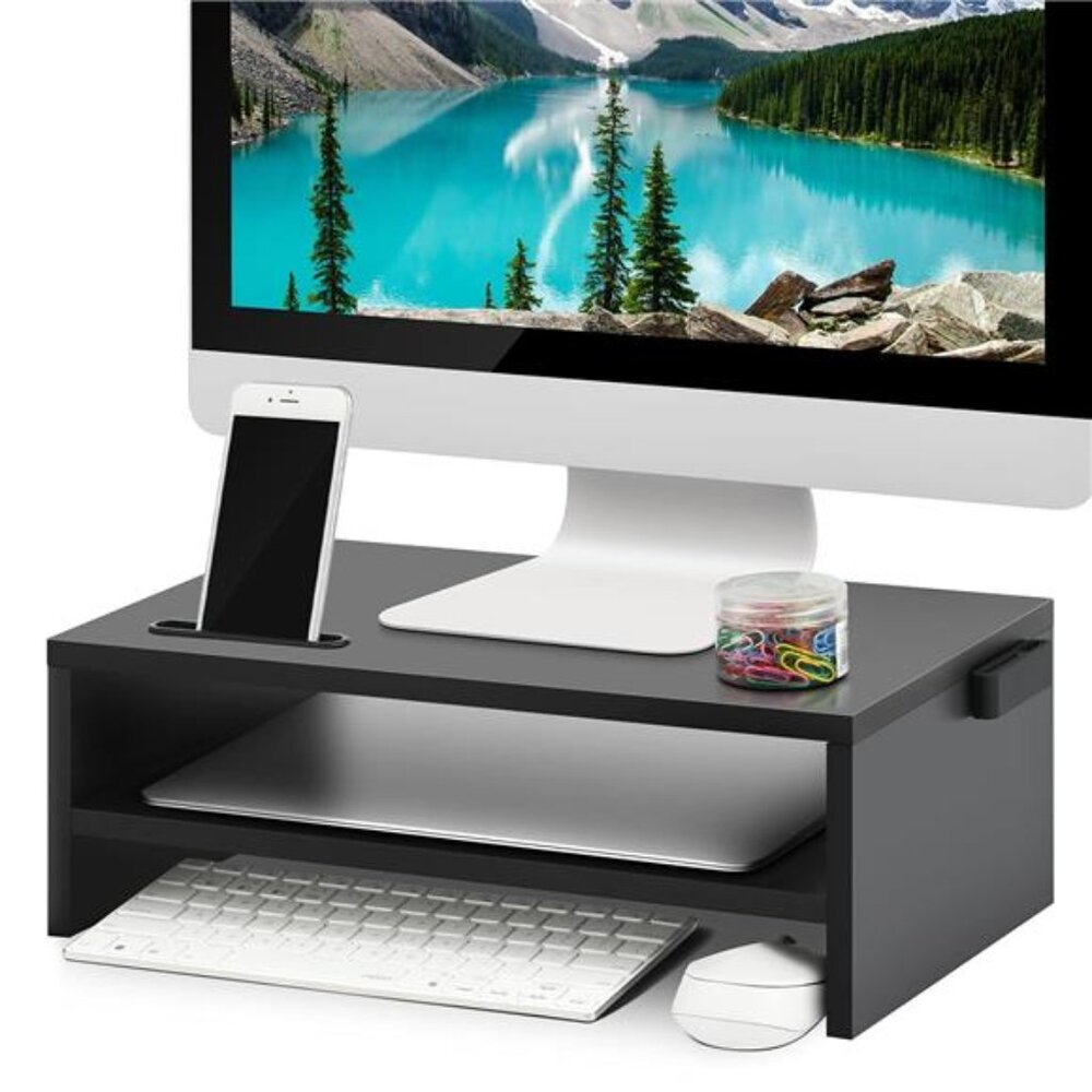 Monitor Stand Riser 16 Inch Desktop Organizer 2Tier Laptop Computer Screen ShelF - Picture 7 of 12